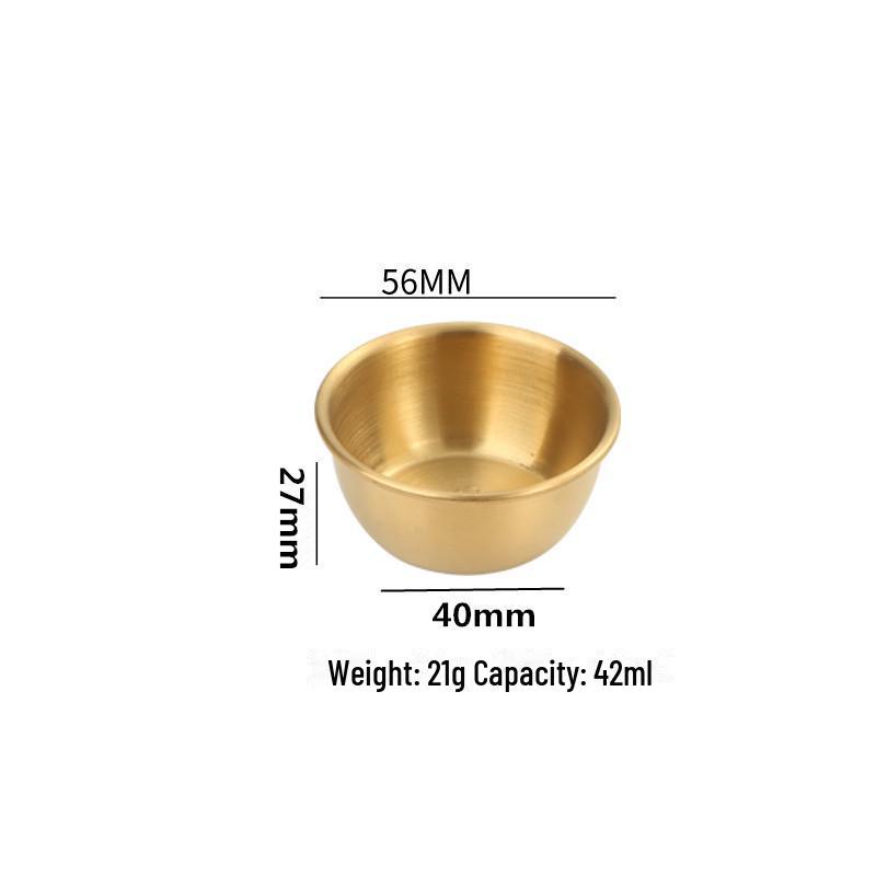 Маленькая круглая тарелка из нержавеющей стали 304 для приправ, стейка, салата или соуса.