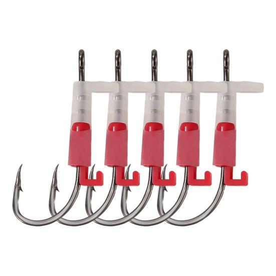 5/10Pcs Live Shrimp Fixing Hook Heavy Duty Steel Barbed Fishhook Freshwater Saltwater Catfish Bass Fishing Hook Fishing Accessories