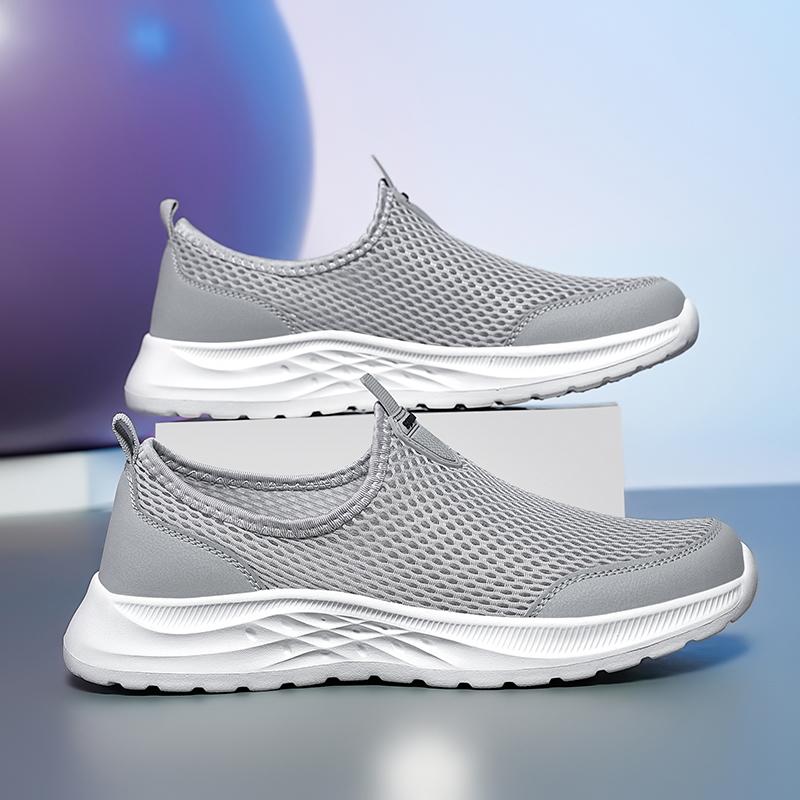 Men Running Shoes Summer Sneakers Mesh Breathable Lightweight Walking Casual Shoes Slip-On Driving Men Loafers Zapatos Casuales