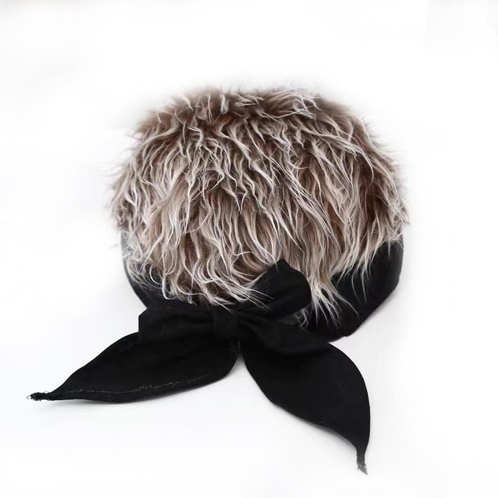 Wig Hat Artificial Wig Headband Funny Short Hair Wig Hat for Men Women All Seasons
