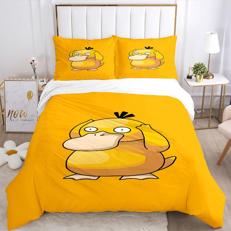 Yellow Adventure Print 3Pcs Bedding Setduvet Cover With 2 Bedropillowcase Home Birthday Gift
