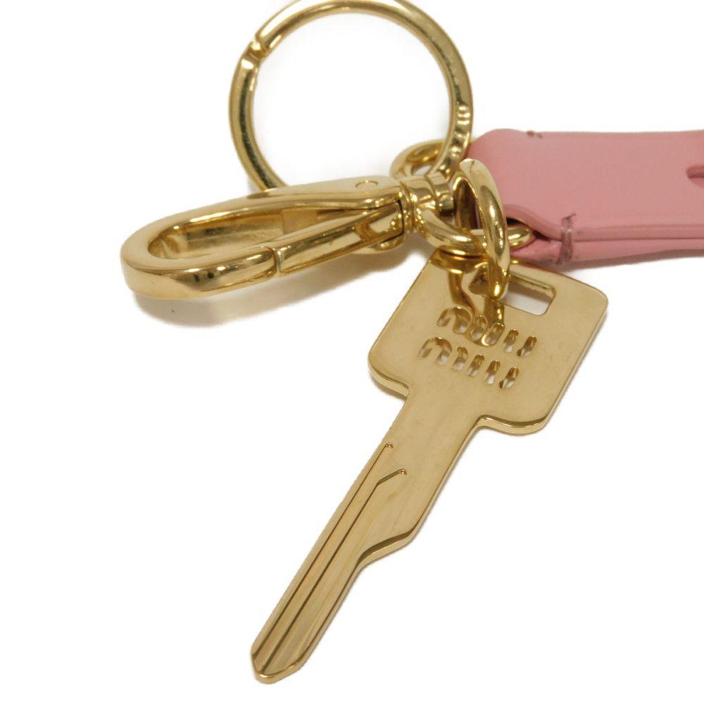 Used 12166 Key Charm Leather Strap 5TT176 2E6Y F0028 7950 Key Soft Calfskin Light Pink Gold Logo Rosa Women's from