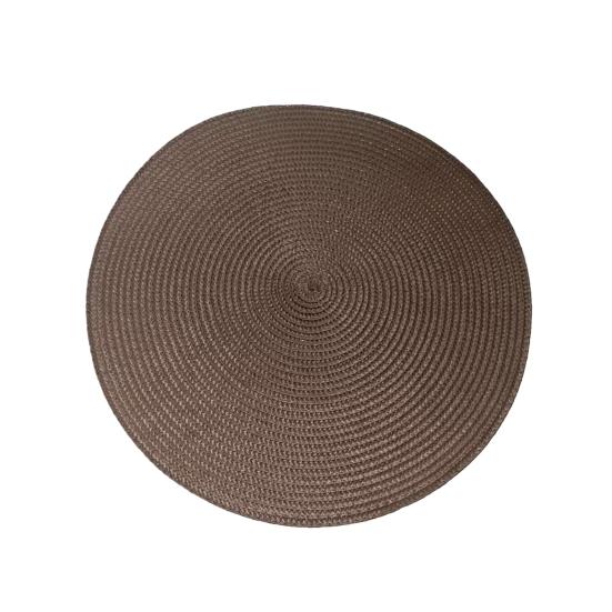 Round Woven PP Placemats Heat Resistant & Oil Proof Simple Solid Color Table Mats for Dining Kitchen Table Modern Home