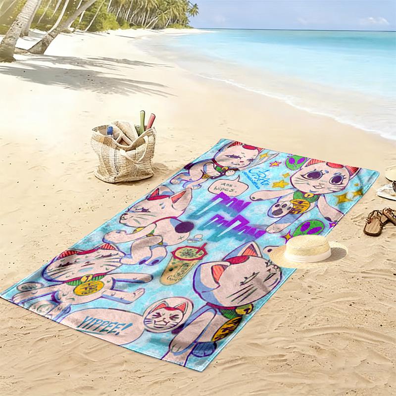 DanDaDan 2D Flat Print Beach Towel, Large Soft Quick Dry Towel for Beach Camping Swimming.NSTJ0928571