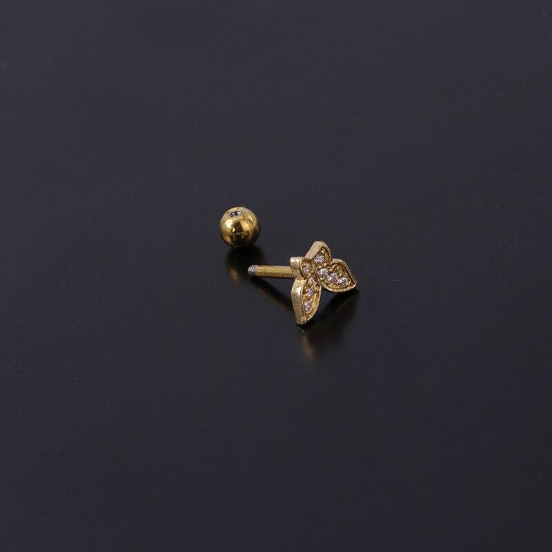 Нержавеющая сталь 316L, пирсинг, губная серьга с цирконием, серьги-гвоздики для козелка, губы, змеиного глаза, крест, спираль, раковина, хрящ, украшения для тела