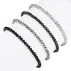 4Pcs/Set Beach Bracelet Fine Workmanship Non-Fading Stacked Bracelet Faux Crystal Versatile Bracelet for Daily Wear