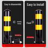 Reflective Steel Anti-Collision Post: Removable Ground Pile for Road Block Isolation and Parking Safety