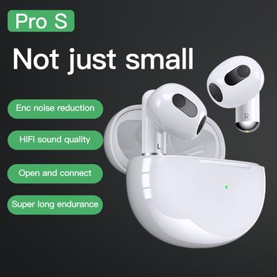 Новая беспроводная Bluetooth-гарнитура Pro S ENC для шумоподавления при звонках 5.3 Полувкладыши Спортивные TWS Стерео Музыка Hi-Fi Игровая гарнитура