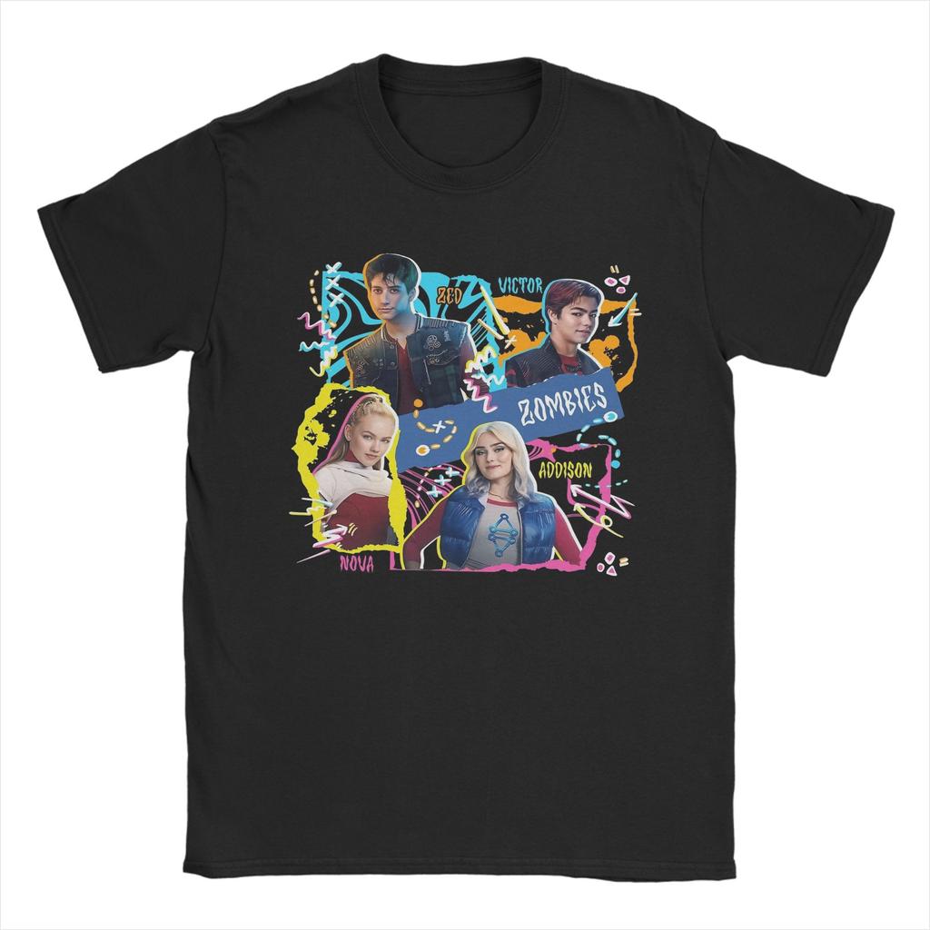 Принтованные футболки Descendants Zombies Worlds Collide Tour 2025 5881271464.6490 Мужские хлопковые с коротким рукавом и круглым вырезом Летние топы