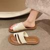 Design Sense Niche Flat Shoes Cool Slippers Women's Shoes Summer Wear Beach Shoes Toe Slippers Women's