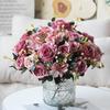 1 шт. Осенние искусственные пионы Шелковая гортензия Роза Гостиная Дом Ваза Сад Свадьба Свадебный букет Сделай сам Украшение для вечеринки
