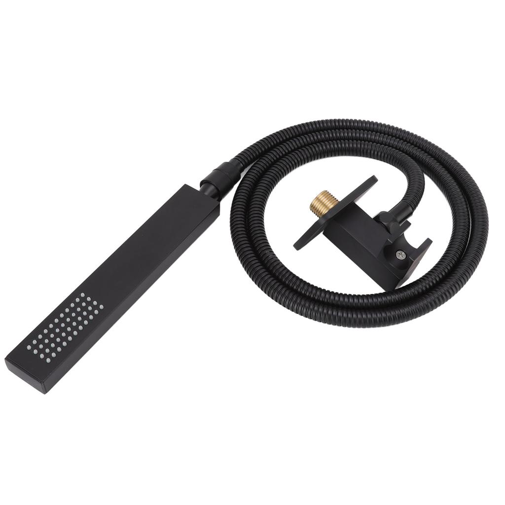 Wall Mounted Shower Set Black High Pressure Shower Head with G1/2 Caliber for Bathroom