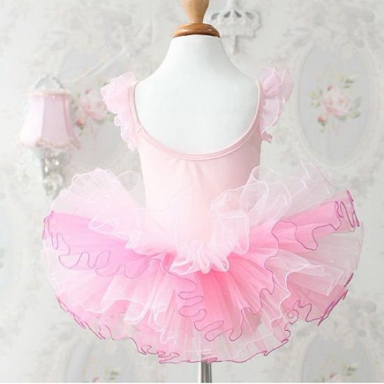 Girls Kids Fashion Ballet Tutu Children Pink Bow Stage Wear Clothes Dance Dress