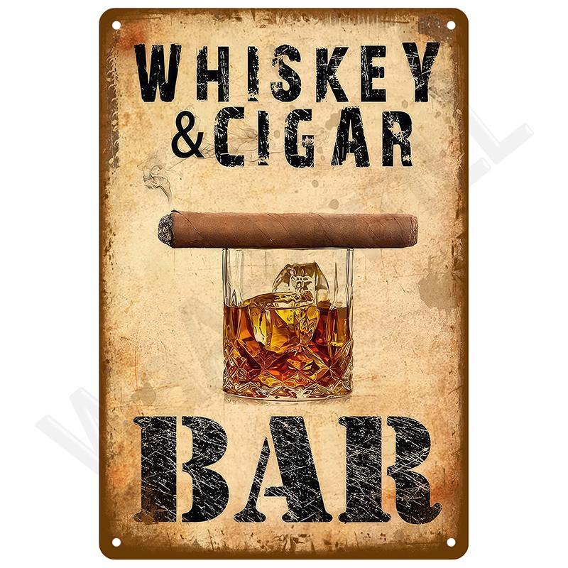 Vintage Bar Metal Signs Bathroom House Living Room Home Retro Wall Decorations Items Luxury Decor Interior Art Posters Tin Signs