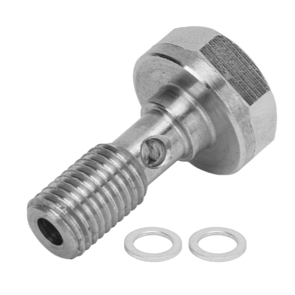 M8 X 1.0mm Banjo Bolt Seal Heat Resistant Heavy Duty Banjo Bolt Fitting with 2 Washers for Tubing Systems