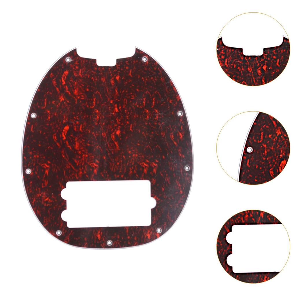 Bass Pickguard 9 Hole Accessory Protection Replacements PVC Bass Guitar Pickguard