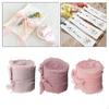 1.5 Inch 5 Yards Fringe Chiffon Silk-Like Ribbons, Handcrafted Exquisite Riband for Present