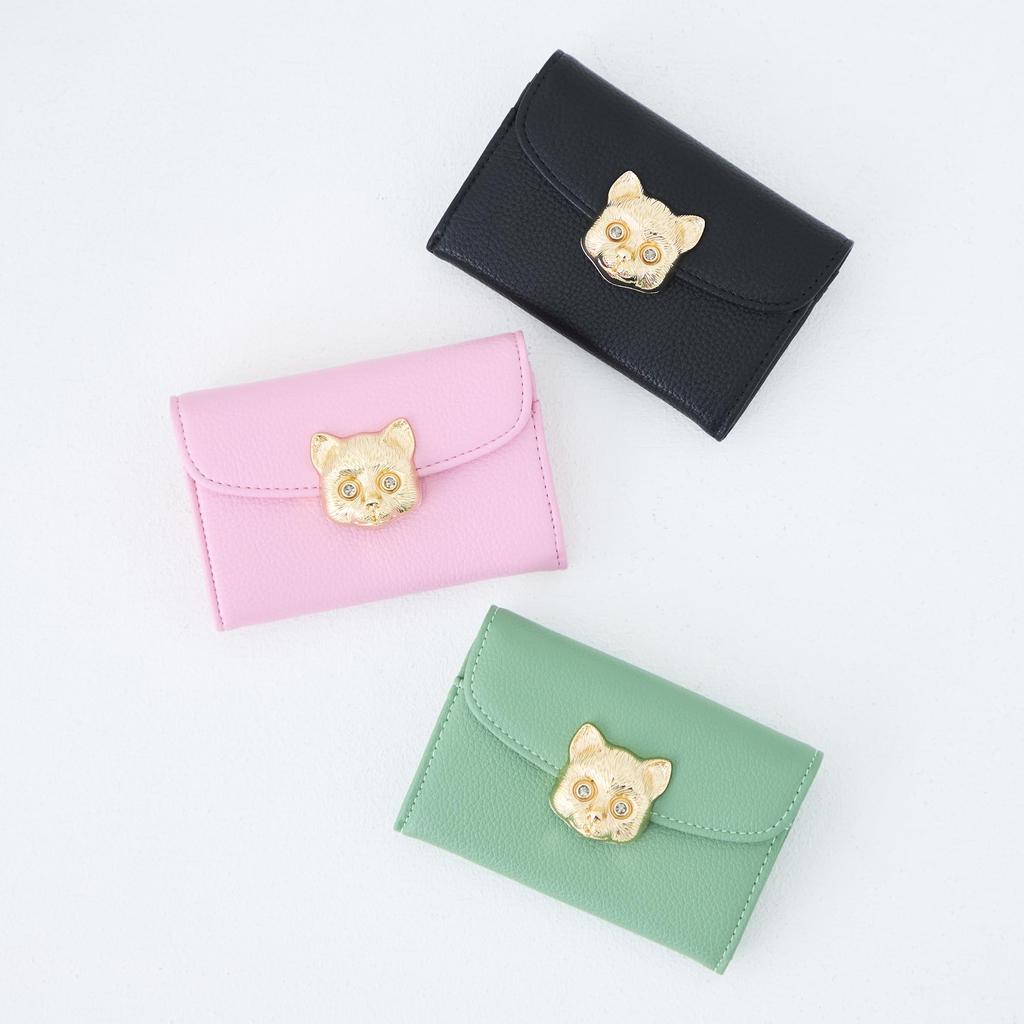 Paul Joe Accessoires Кошелек для карт с разделителем 3D-лицо кошки черный & PJA-W1384