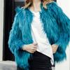 Осенне-зимняя лохматая верхняя одежда, красочная пушистая шерсть ягненка, теплое женское пальто из искусственного меха, свободное плюшевое пальто, женская куртка, меховая куртка