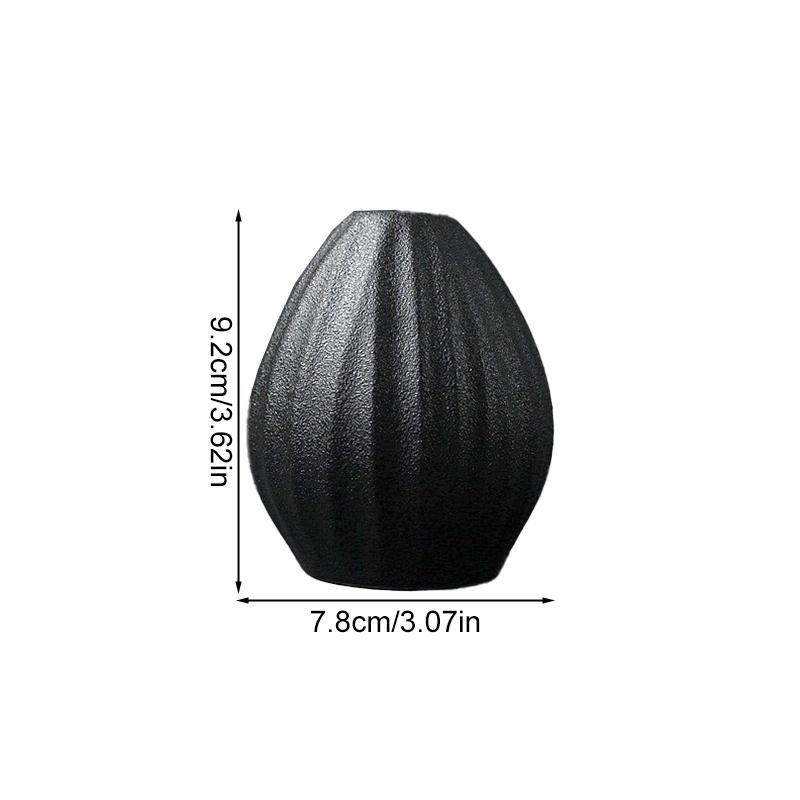 Домашняя маленькая ваза-контейнер для выращивания цветочного органа гидропонного черного керамического украшения