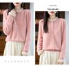 French Lace Knit Wool Cardigan Coat - Women's Autumn/Winter 2025 Fashionable Age-Reducing Sweater