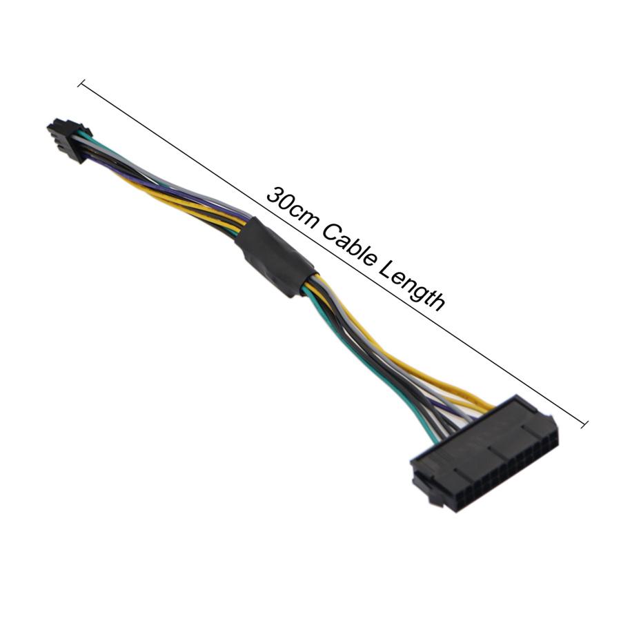12" 24-Pin To 8-Pin 18AWG ATX Power Supply Adapter Cable for Dell Computers - New