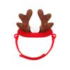 Funny Antler Headband Pet Headwear Photo Props with Scarf for Cats and Dogs for Holiday Photoshoots and Parties
