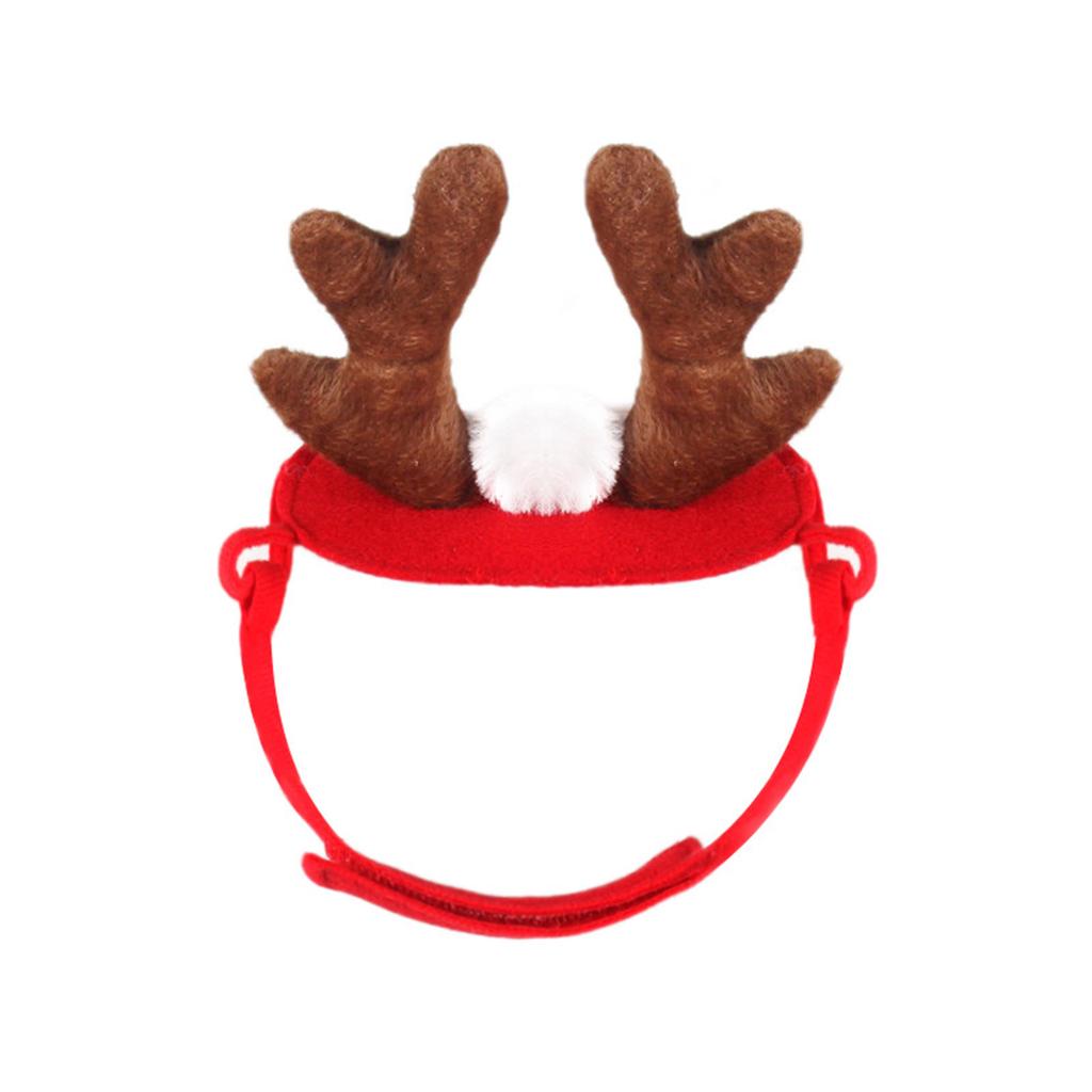 Funny Antler Headband Pet Headwear Photo Props with Scarf for Cats and Dogs for Holiday Photoshoots and Parties
