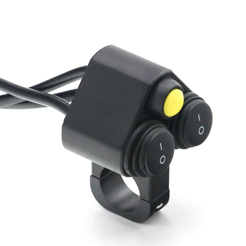 LMoDri Универсальный алюминиевый переключатель на руль мотоцикла 22 мм 12 В, кнопка включения и выключения руля, переключатель противотуманных стоп-сигналов