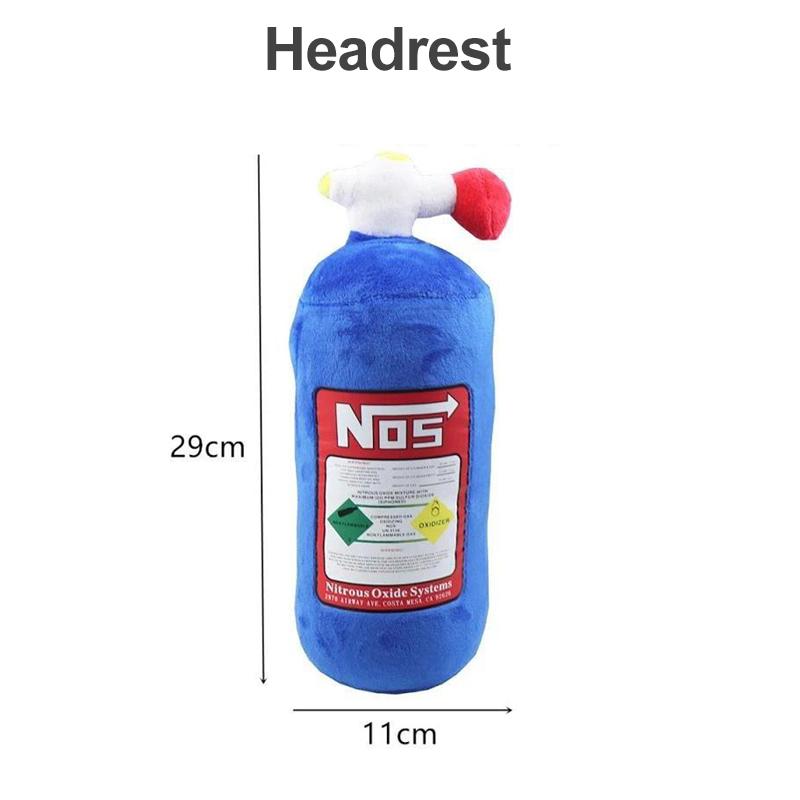 Новая подушка для шеи автомобиля Подголовник для водительского сиденья и сиденья переднего пассажира Подушка в виде бутылки NOS Декор для автомобиля Подушка-подголовник Плюшевая подушка
