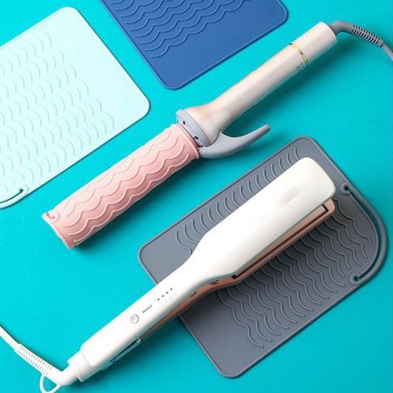 Silicone Pad Non-deformable Protective Solid Color Useful Hair Flat Iron Heat Insulation Mat Salon Use