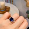 Jewelry Jewelry Colored Treasure Flow Blue Corundum Imitation Tanzanite Sapphire Retro Women'S Ring