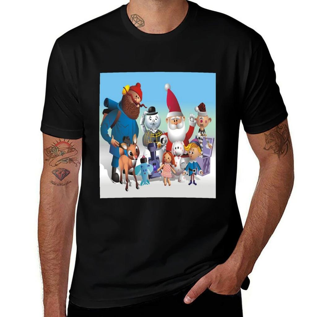 Rudolph And Friends Dreamscapesbyteresa Tshirt Antipilling Casual Tshirt