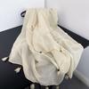 New Solid Color Cotton Linen Scarf Shawl Temperament Tassel Scarf for Women Dual-purpose External Neck Protection Decorative Scarf