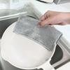 10pcs Steel Wire Cleaning Cloths Double Layer Metal Silver Wire Dishwashing Towels Kitchen Pot Pan Dish Non Stick Oil Rags Cloth