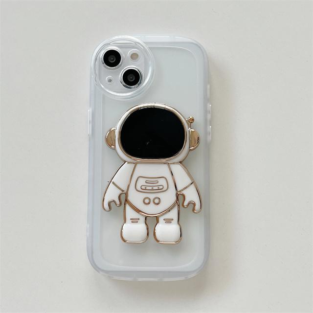 3d прозрачный чехол для телефона из ТПУ с астронавтом для Iphone 13 11 12 Pro Max X Xr Xs Max, круглая защита объектива, противоударный бампер, задняя крышка