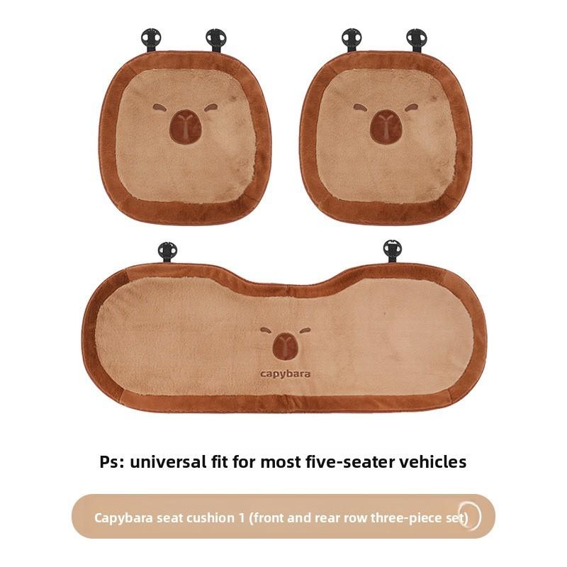 Car Seat Protector With Cartoon Bunny Fur Material For Winter Warmth And Decorative Use