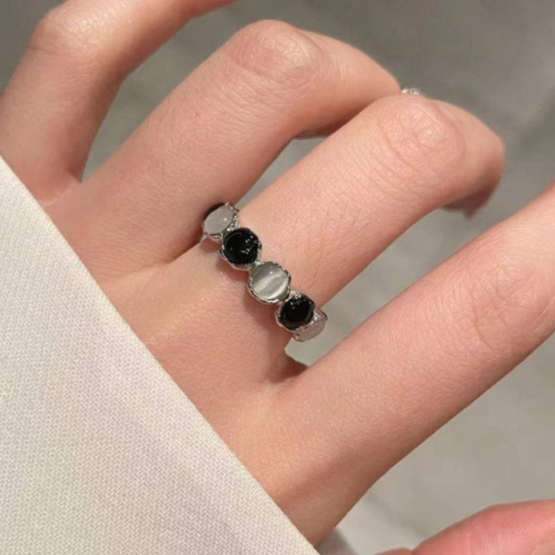 925 Sterling Silve Tiger Eye Stone Irregular Ring for Women Girl Fashion Versatile Originality Gift Dropshipping