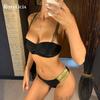 S - XL Bra Bikini Push Up Swimsuit Female Swimwear Women Two-pieces Bikini Set With Cup Bather Bathing Suit