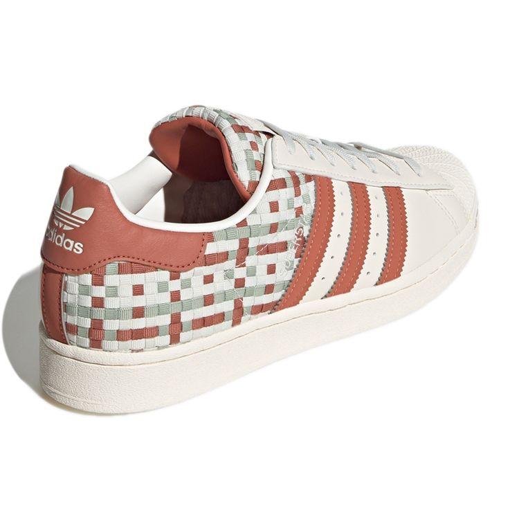 Adidas Оригинальные кроссовки Superstar Casual с низким верхом, унисекс, белые, красные, зеленые GV9230