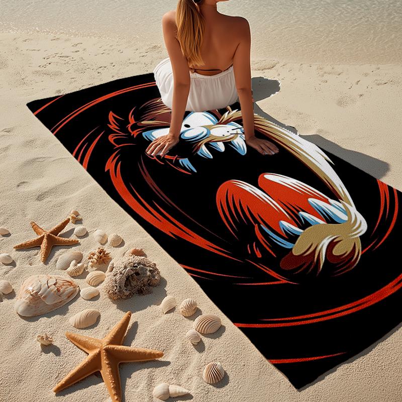 Tasma-nian In Action Beach Towel, Super Soft Microfiber, Gift for Her/Him, Birthday, for Pool, Beach, Travel, Home Decor Fan gifts