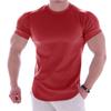 Fashion Sports Fitness Short-sleeved T-shirt for Men's Round Neck Elastic Training Training Slim Fit Versatile Clothes