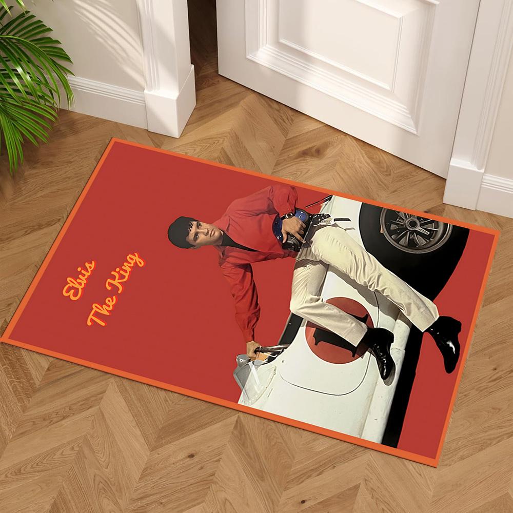 Elvis Presley Floor Mat Design for Kitchen Playrooms Study room Foyer Anti-slip Rug Decorate Offices Luxury Gift for Birthday, Christmas, Wedding