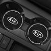 AANI1 2 Pack Silicone Car Water Bottle Coaster Anti-Slip Mats for Kia EV6 Sorento Niro Stinger Ceed Carnival K5 K9 Soul Carens VQ Cade