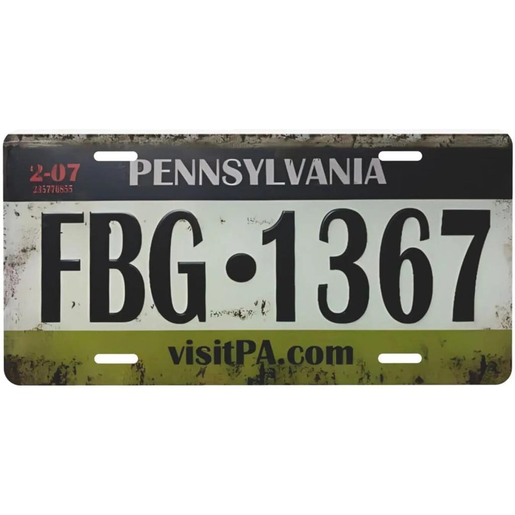 License Plate USA Retro Car Metal License Plate Novelty Wall Decoration Auto License Plate Signs Front Cover Garage Cafe Pub Bar