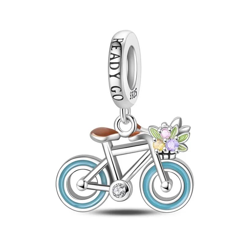 Оригинальные медные шармы «Синяя звезда», цветы, бабочки, сердца, бусины-медузы для ожерелья, браслета «сделай сам», подарок, ювелирные изделия