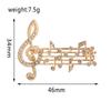 Fashion Music Note Brooches Pins Gold Silver Color Enamel Brooch Elegant Party Accessories For Musical Lovers