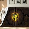 Al-Ittihad Club Logo Print Flannel Blanket High Quality Warm Comfortable Cover for All Seasons Perfect for Gifts Home Decor