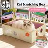 Большой картонный домик для кошек Гофрированный картон Когтеточка для кошек Защита мебели