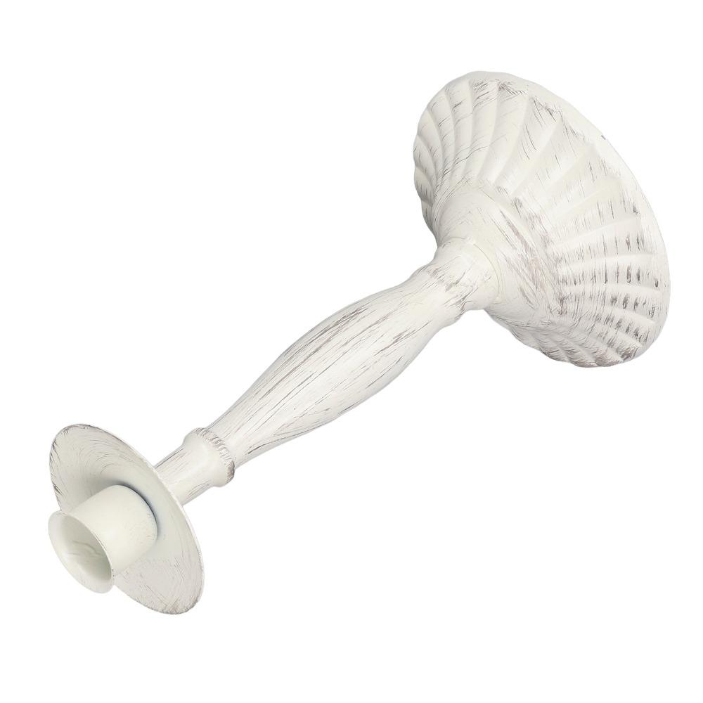 Iron European Style Candle Stand White Decorative Candle Ornament Hotel & Club Layout